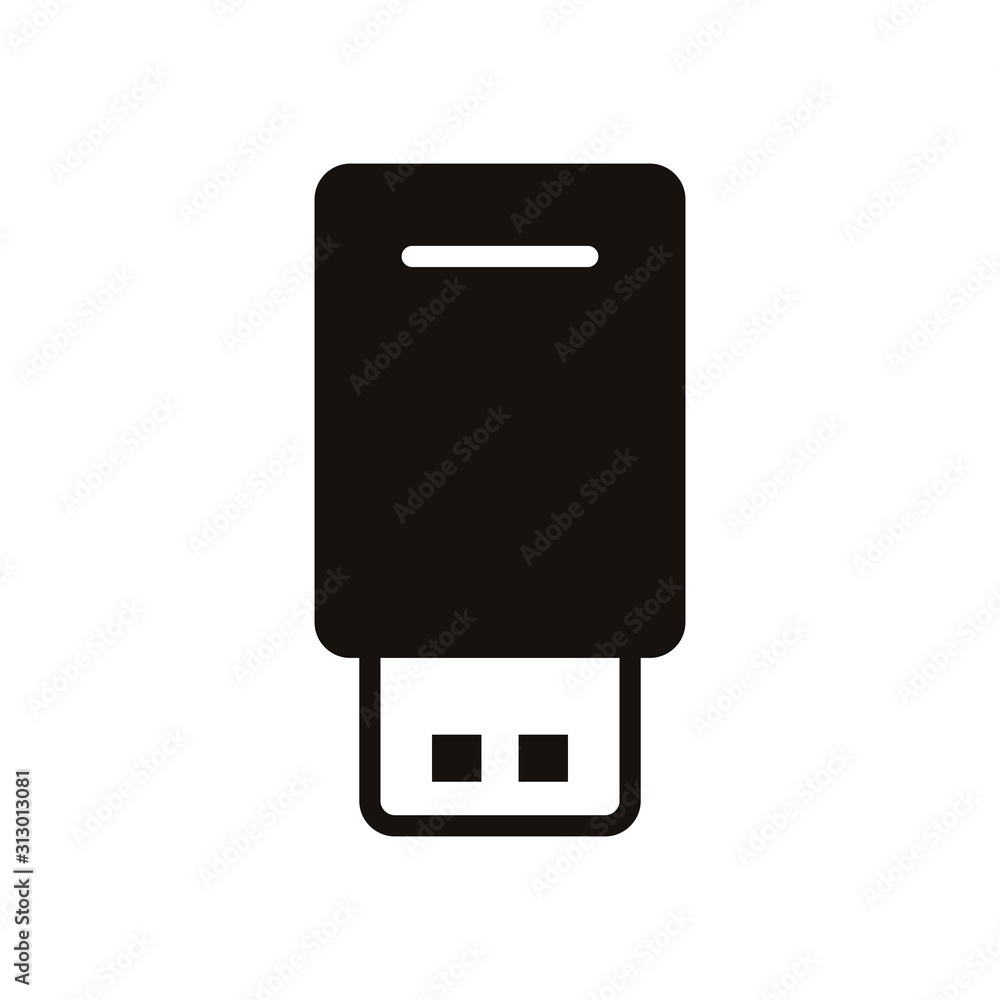 Poster usb memory flash isolated icon
