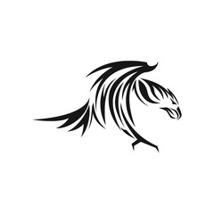 Eagle vector silhouette,tribal abstract illustration