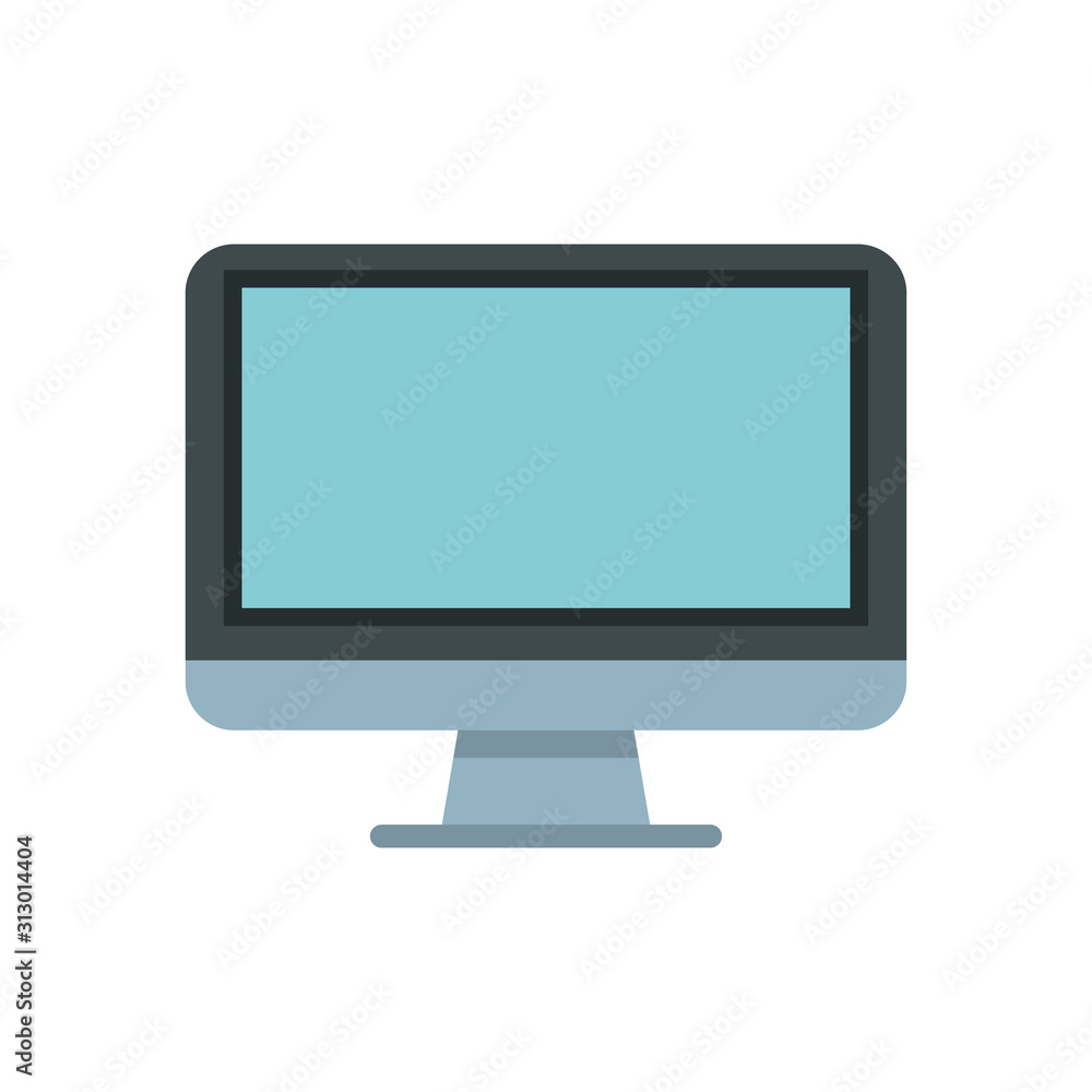 Poster desktop monitor computer isolated icon