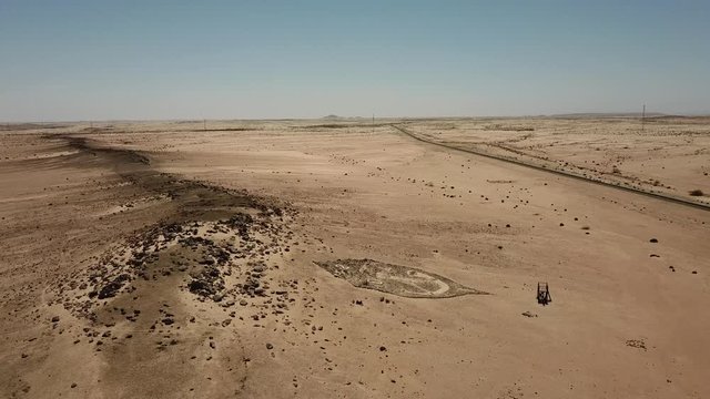 4K aerial drone video of Regimental Badges National Monument, made by soldiers of Second Durban Light Infantry and Transvaal Scottish Regiment during WW1 in German South-West Africa, presently Namibia