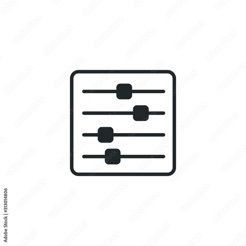 Leinwandbilder music sound icon template color editable. audio digital equalizer technology symbol vector sign isol