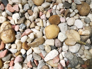 Abstract smooth round pebbles sea texture background