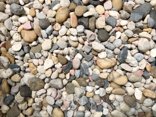 Abstract smooth round pebbles sea texture background