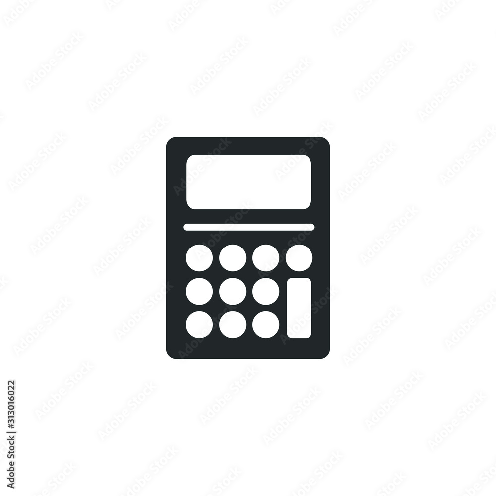 Fototapete calculator icon template color editable. calculator business symbol vector sign isolated on white ba