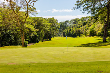 Obraz premium Landscape at the golf course. Tropical zone