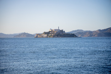 Fototapeta premium Alcatraz Gefängnis Wasser Meer Ozean prison USA america San Francisco