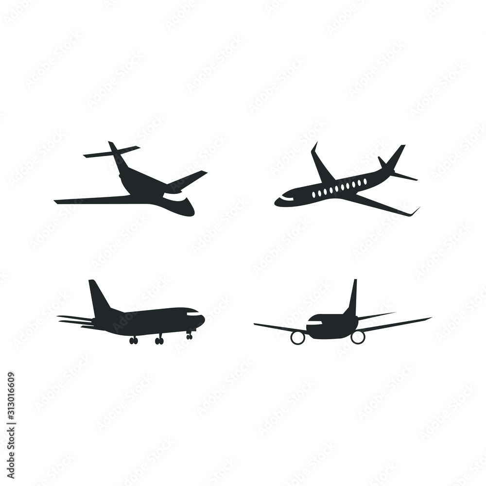 Leinwandbilder plane icon template color editable. airplane symbol vector sign isolated on white background illustr