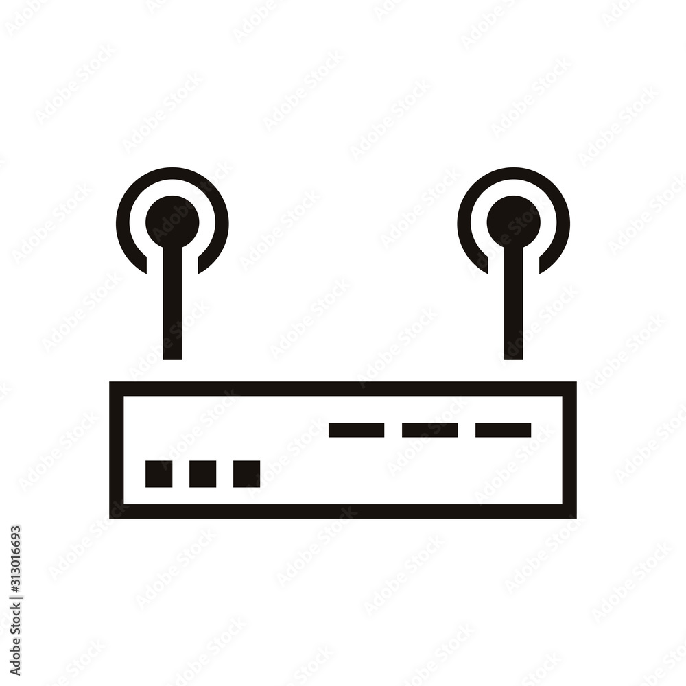 Poster route with wifi connection signal