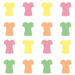 The vector seamless pattern. Cute short sleeve shirt pattern. Vector for wallpaper, child apron, fabric, textile pattern. Endless print. Background illustration vector.