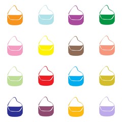 The vector seamless pattern. Cute handbag pattern. Vector for wallpaper, child apron, fabric, textile pattern. Endless print. Background illustration vector.