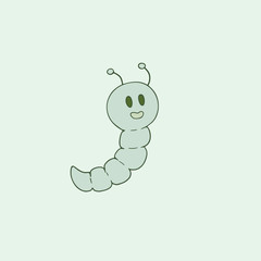 funny small worm