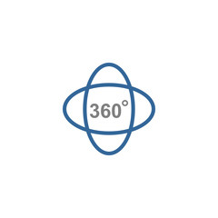 360 degree icon vector design symbol