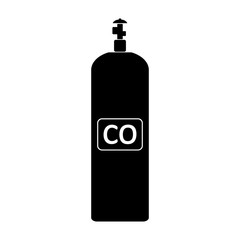 Carbon monoxide gas cylinde icon.