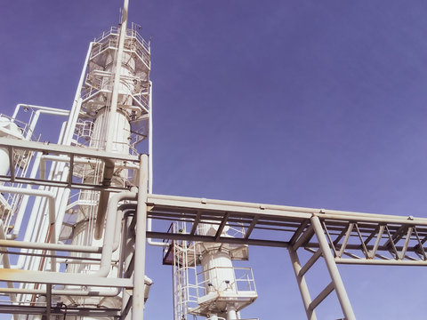 Distillation columns and heating furnace