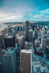 Downtown Seattle Washington at Sunset