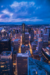 Fototapeta premium Downtown Seattle Washington at Sunset
