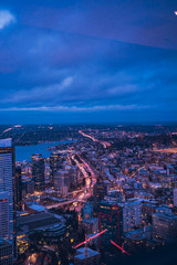 Downtown Seattle Washington at Sunset