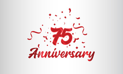 Anniversary celebration background. with the 75th number in gold and with the words golden anniversary celebration.