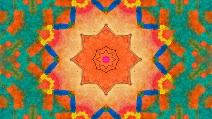 Kaleidoscope Mandala Art Design Abstract Background