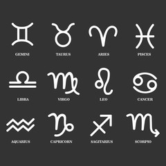 zodiac sign icon vector design symbol