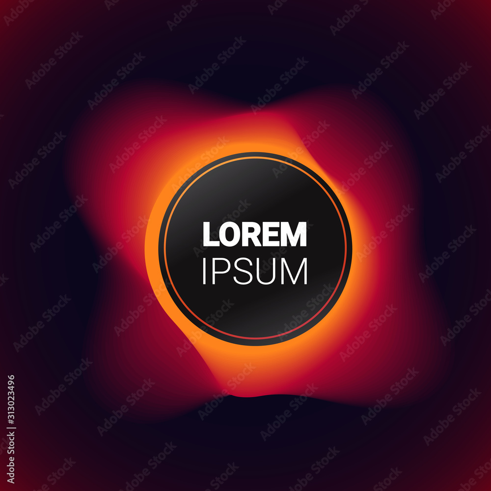 Poster dynamical gradient form abstract banner flowing liquid shape fluid red color badge modern graphic el