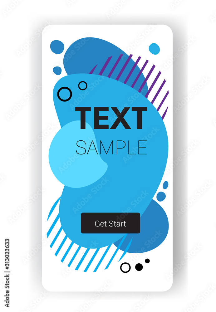 Poster dynamical blue gradient form abstract background banner flowing liquid shape fluid color badge moder