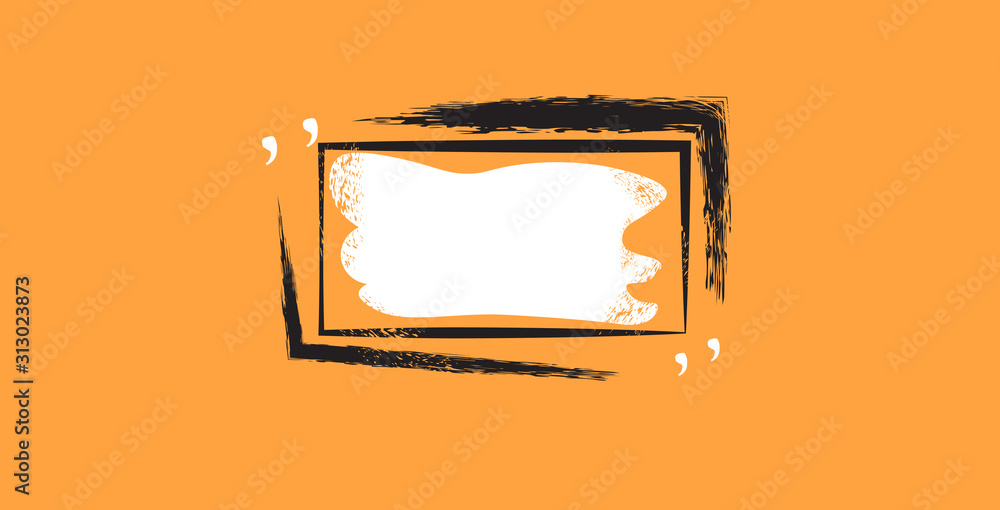 Poster retro empty speech textbox or think banner communication quote template concept sticker design for t