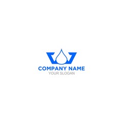 W Water Logo Design Vector