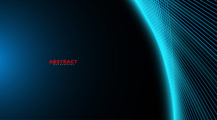 abstarct geometric background. Glowing line wave on dark. New texture for your design.