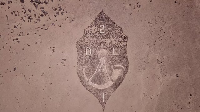 4K aerial drone video of Regimental Badges National Monument, made by soldiers of Second Durban Light Infantry and Transvaal Scottish Regiment during WW1 in German South-West Africa, presently Namibia