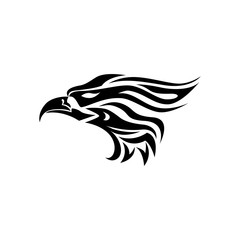 Eagle vector silhouette,tribal abstract illustration