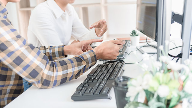 Programmer working in a software development and coding technologies. Website design.Technology concept.
