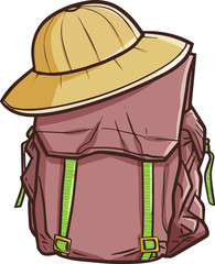 Cool and funny adventurer bag and hat for your adventure