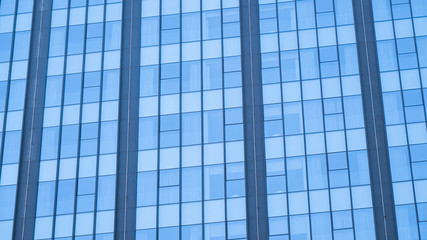 Modern window of building tower in Yangon, Myanmar.