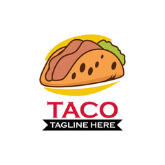 Taco logo template vector illustration Vector