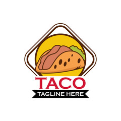 Taco logo template vector illustration Vector