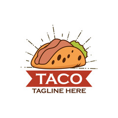 Taco logo template vector illustration Vector