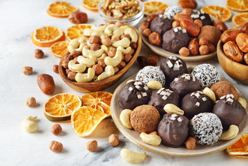 Candies from dried fruits and nuts