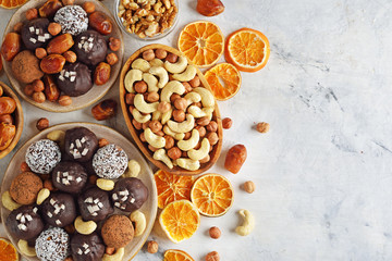 Candies from dried fruits and nuts