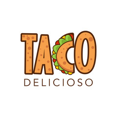 Taco logo template vector illustration Vector