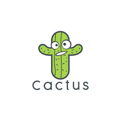 Cactus logo design badges vector Illustrations