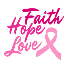 Breast cancer awareness quotes. Faith Hope Love