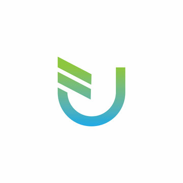 initial letter fu or uf logo vector designs