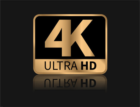 4K Ultra HD sign. Vector illustration