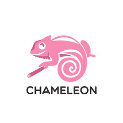 chameleon logo Design Vector illustration 
