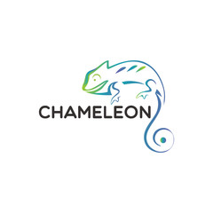 chameleon logo Design Vector illustration  © Jukyelabs
