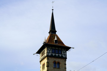 historic fire house tower in stuttgart