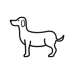 Dog icon vector simple design
