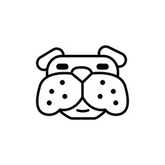 Dog icon vector simple design