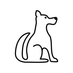 Dog icon vector simple design